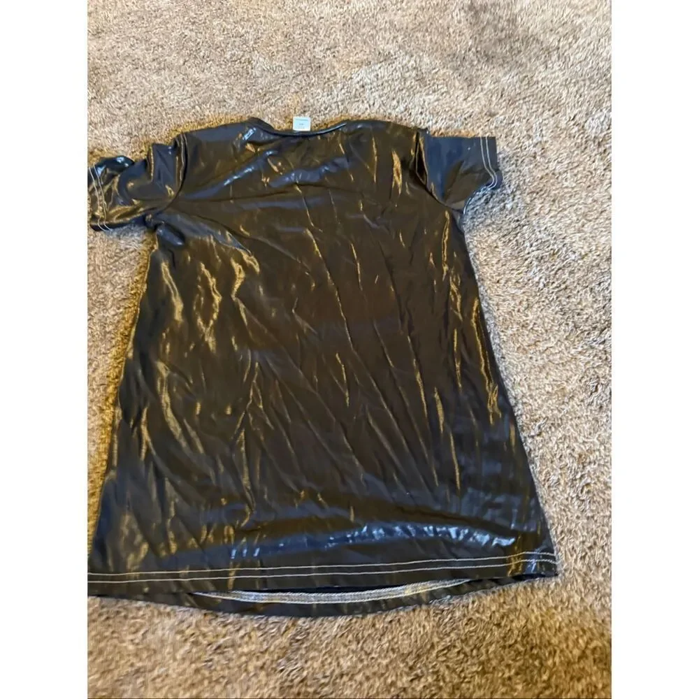Shein brand black football-style jersey “NEW YORK 86